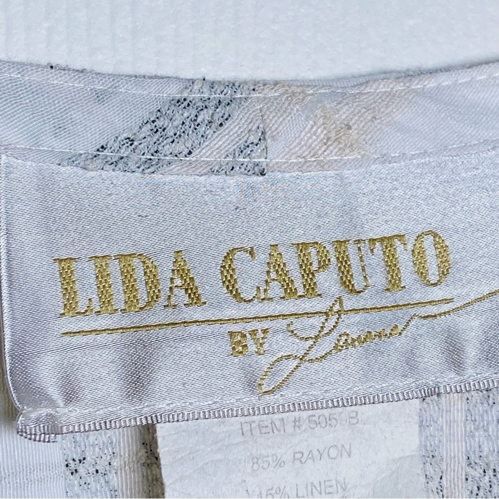 Lida Caputo Y2K Vintage Linen Blend Top Swim Cover Up Women's Plus size 2X - Picture 3 of 9